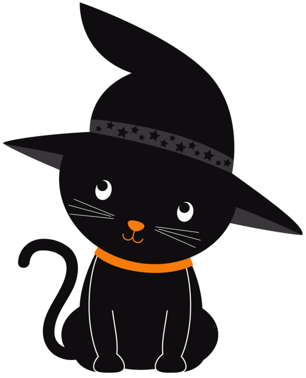 Transparent Cat Halloween Black Cat Snout Headgear for Halloween