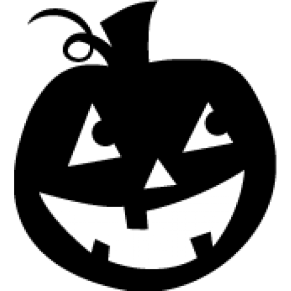 Transparent Halloween Cat Pumpkin Black And White Silhouette for Halloween