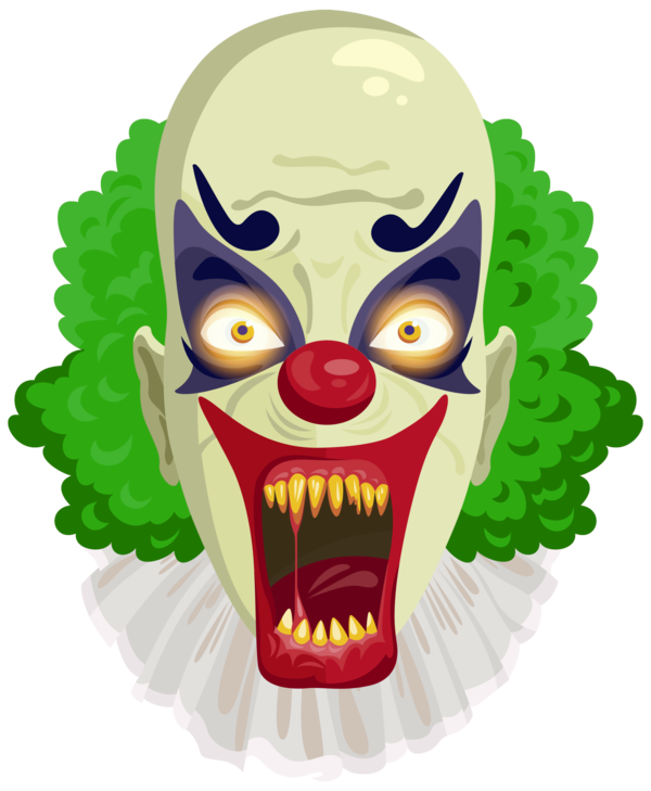 Transparent Evil Clown Clown Circus Food Profession for Halloween