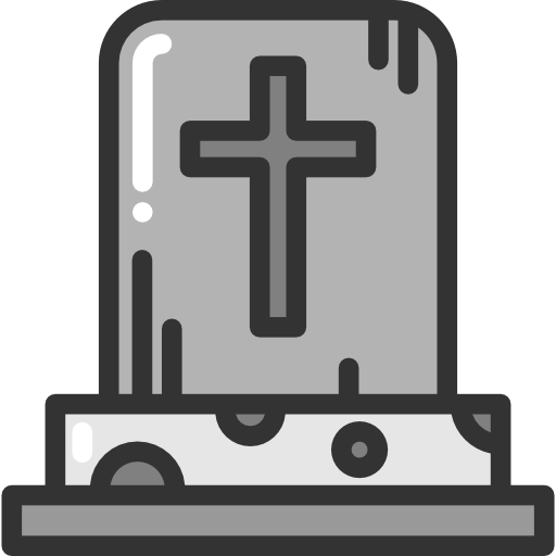 Transparent Death Headstone Tomb Symbol for Halloween