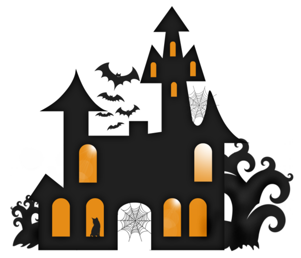 Transparent Haunted castle for Halloween party for Halloween