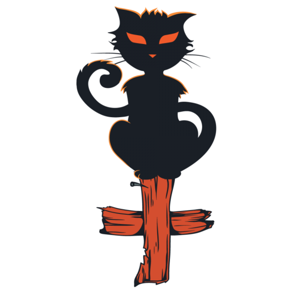 Transparent Kitten Black Cat Cat Paw for Halloween