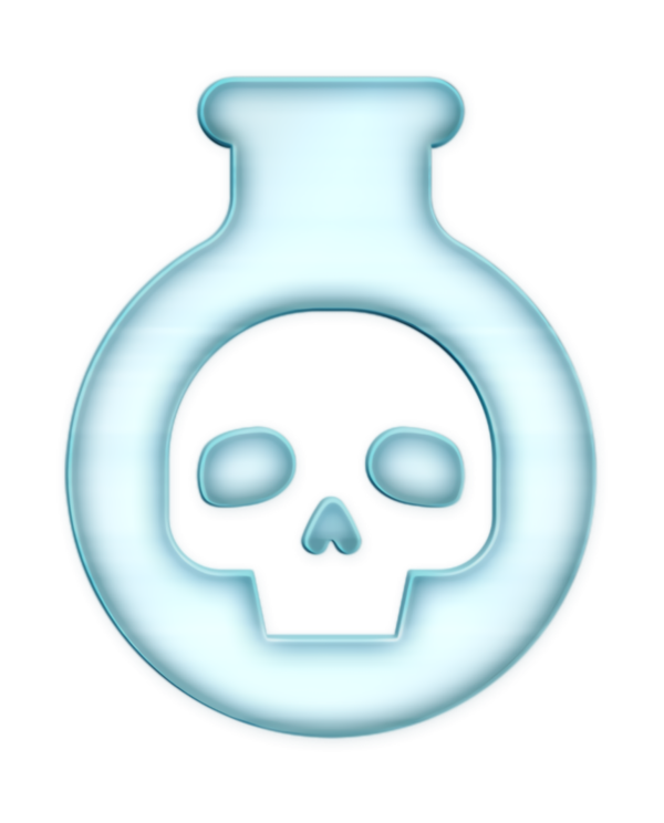 Transparent Bone Skull Symbol for Halloween