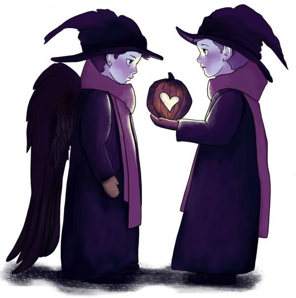 Transparent Halloween Character Cartoon Purple Violet for Halloween