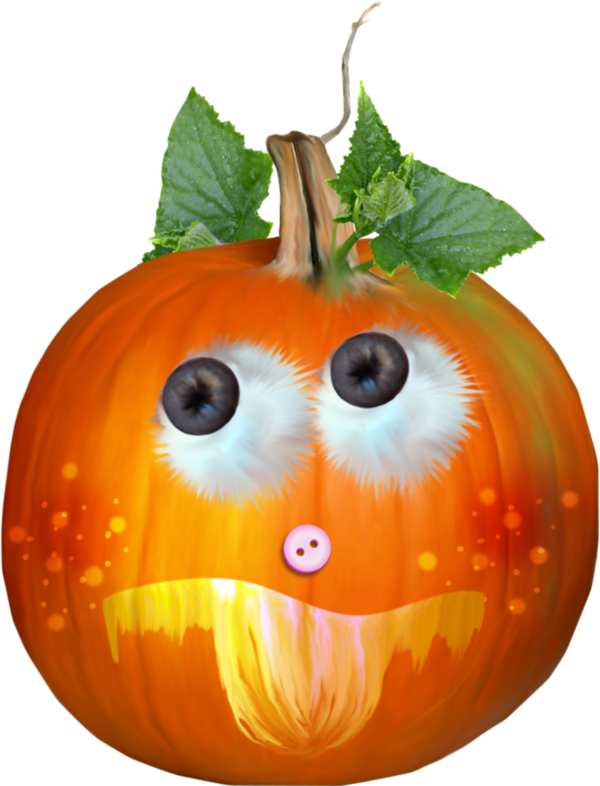 Transparent Jacko Lantern Pumpkin Gourd Vegetable for Halloween