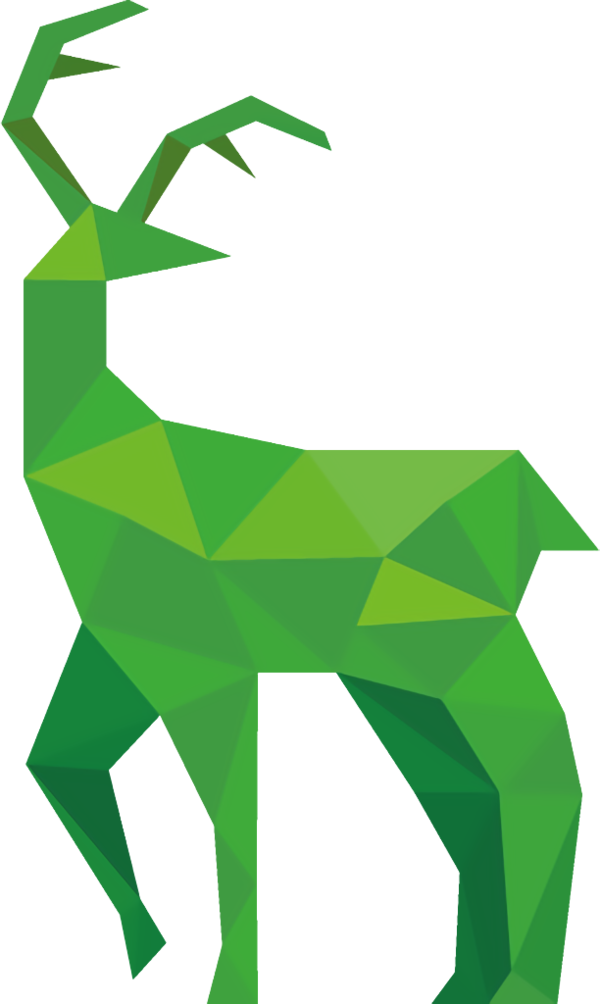 Transparent christmas Green Antelope Deer for reindeer for Christmas