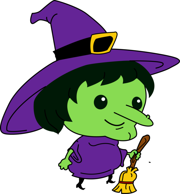 Transparent Witchcraft Cartoon Animation Plant Purple for Halloween
