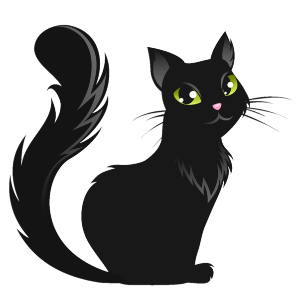 Transparent Cat Kitten Le Chat Noir Black Cat for Halloween