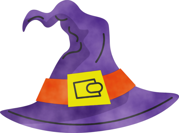 Transparent Hat Purple Witch Hat for Halloween