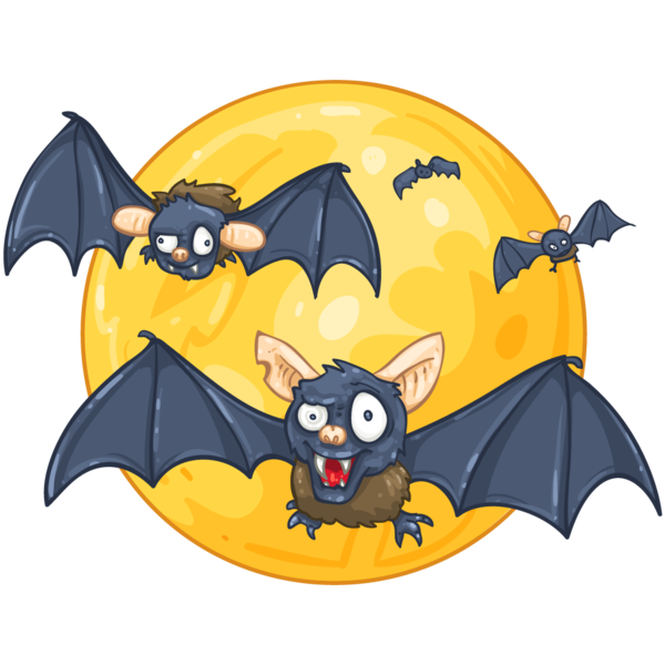 Transparent Bat Cartoon Film Yellow for Halloween