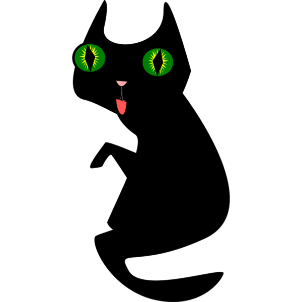 Transparent Cat Kitten Black Cat Paw for Halloween