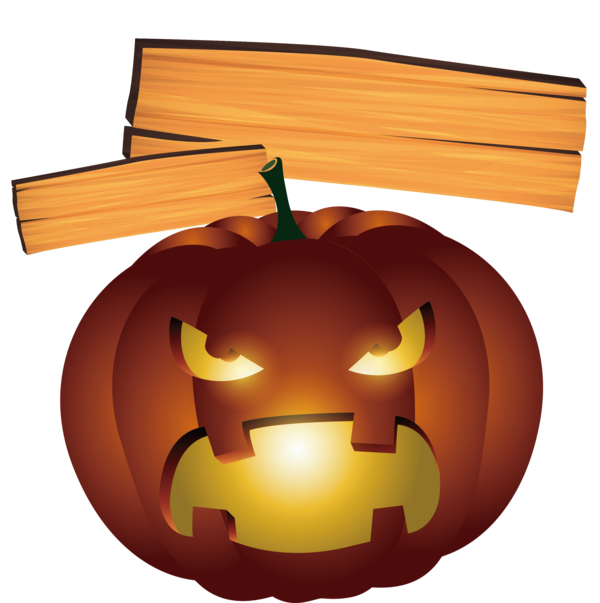 Transparent Halloween Pumpkin Jackolantern Calabaza for Halloween