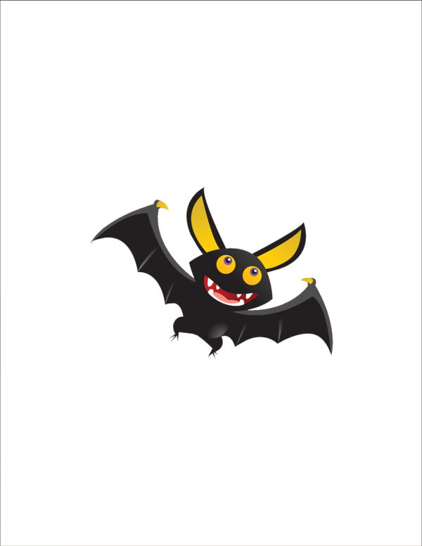 Transparent Bat Website Halloween Yellow for Halloween