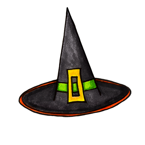 Transparent Hat Magic Halloween Triangle Headgear for Halloween