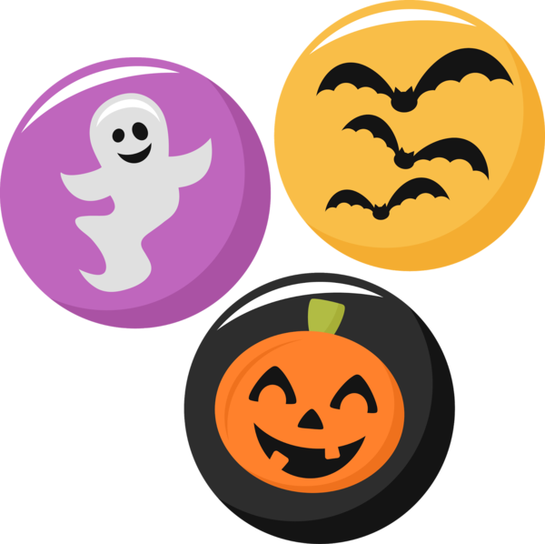 Transparent Halloween Scrapbooking Cricut Emoticon Smiley for Halloween