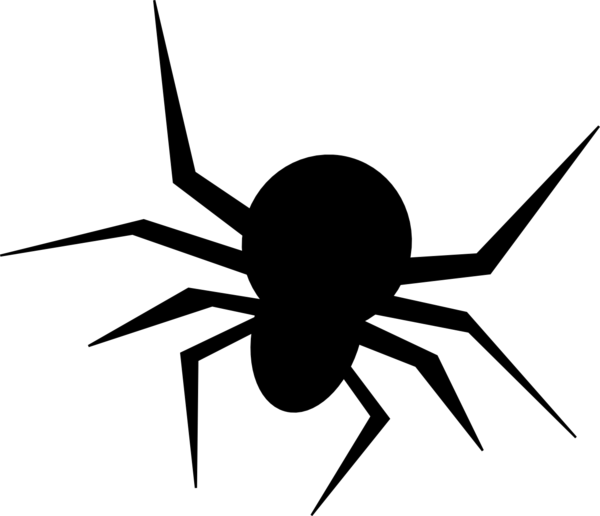 Transparent Halloween spider silhouette for Halloween