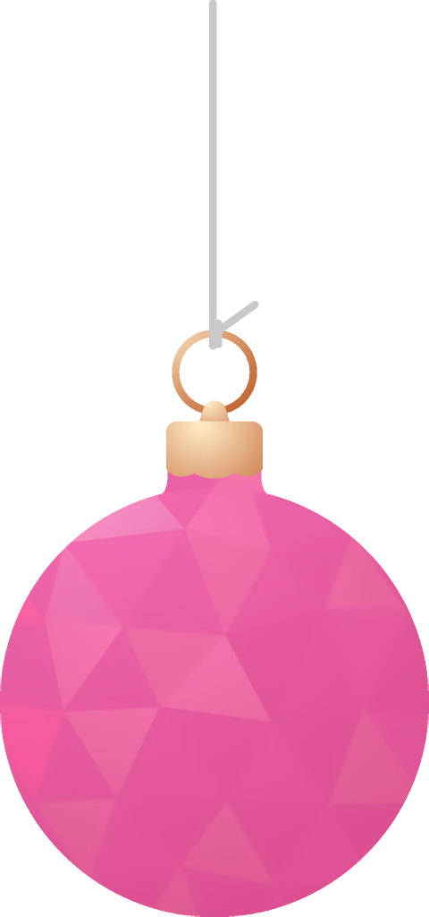 Transparent christmas Pink Magenta Violet for christmas ornament for Christmas