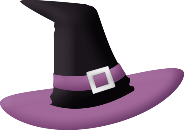 Transparent Halloween Witch Party Purple Hat for Halloween