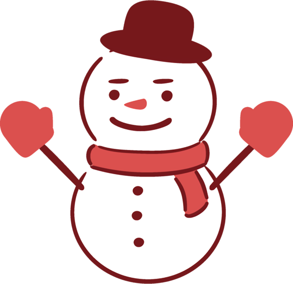 Transparent christmas Snowman Smile for snowman for Christmas