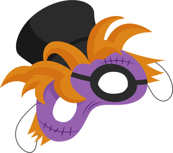 Transparent Mask Halloween Monster Flower Purple for Halloween