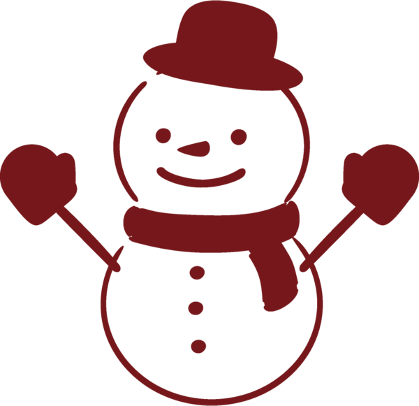 Transparent christmas Cartoon Snowman for snowman for Christmas