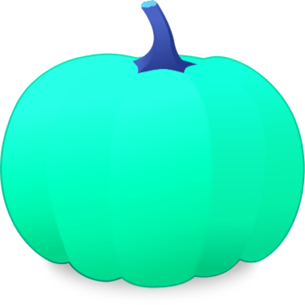 Transparent Calabaza Pumpkin Halloween Blue Turquoise for Halloween