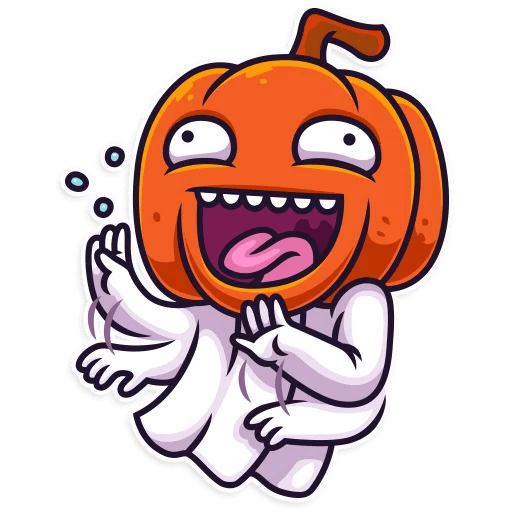 Transparent Halloween Game Telegram Orange Smile for Halloween