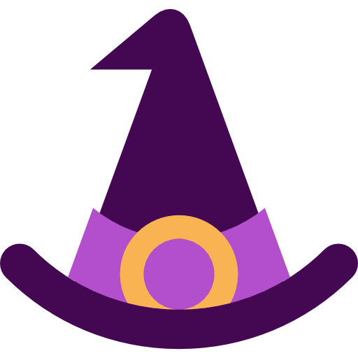 Transparent Halloween Symbol Ghost Purple Party Hat for Halloween