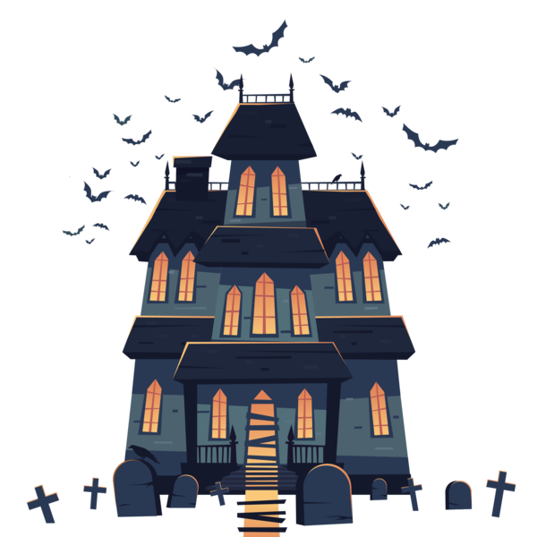 Transparent Halloween Festival October 31 Building House for Halloween