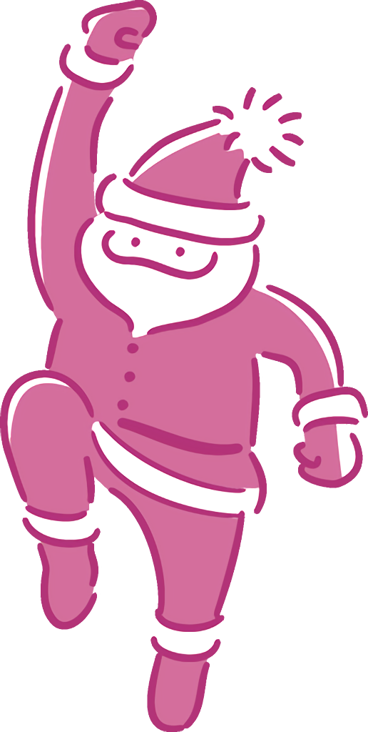 Transparent christmas Pink Cartoon Magenta for santa for Christmas