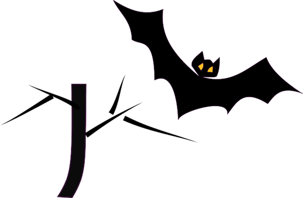 Transparent Bat Halloween Black And White for Halloween