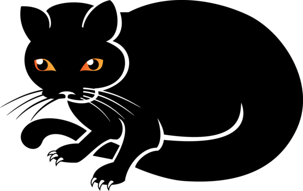 Transparent Black Cat Whiskers Cat Snout Puma for Halloween