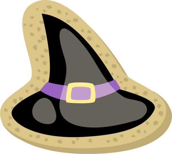 Transparent Cartoon Witchcraft Halloween Purple Hat for Halloween