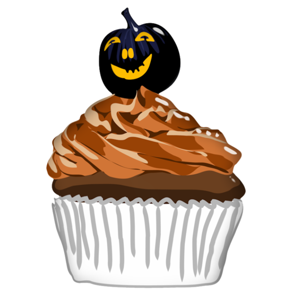 Transparent Cupcake American Muffins Candy Corn Food Dessert for Halloween