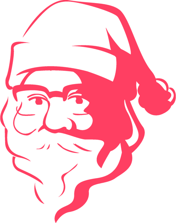 Transparent christmas Face Head Red for santa for Christmas