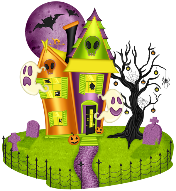 Transparent Haunted House Halloween Haunted Attraction Recreation Tree for Halloween
