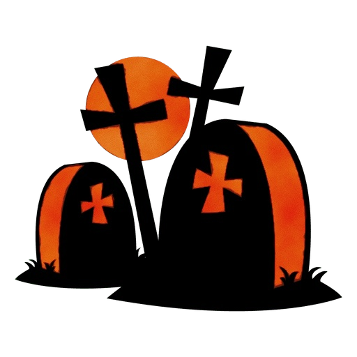 Transparent Cemetery Caskets Headstone Trickortreat Orange for Halloween