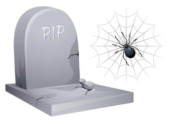 Transparent Headstone Halloween Cemetery Angle Design for Halloween