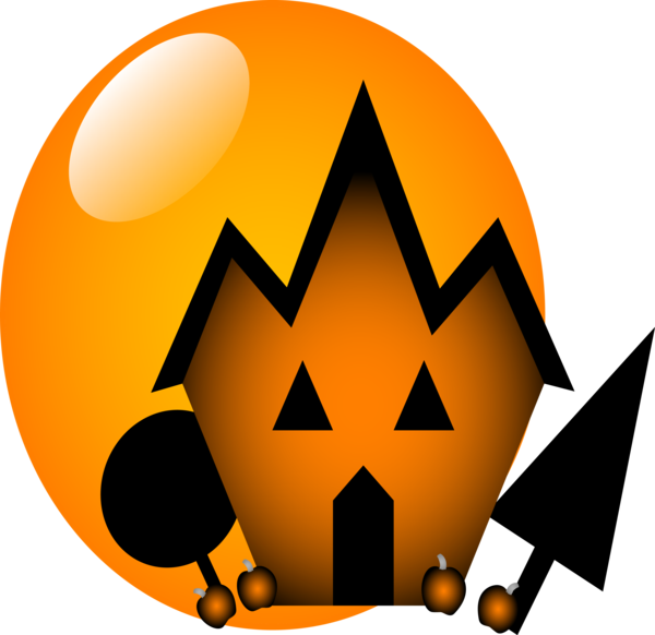 Transparent Jacko Lantern Pumpkin Halloween Calabaza Symbol for Halloween