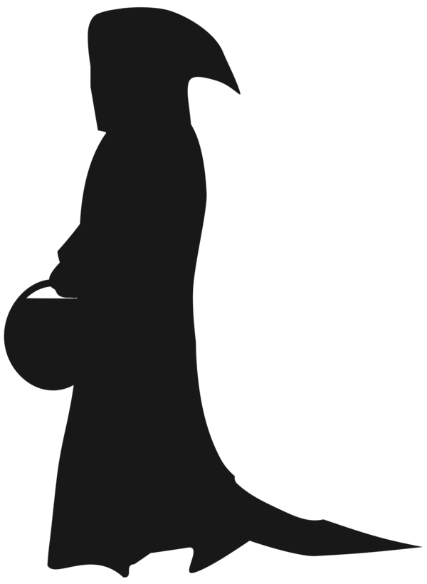 Transparent Silhouette Halloween Drawing Neck for Halloween