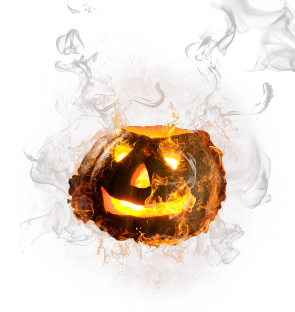 Transparent Pumpkin Halloween Flame Orange for Halloween