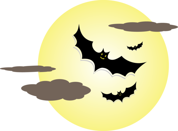 Transparent Halloween Cartoon Jacko Lantern Bat Leaf for Halloween