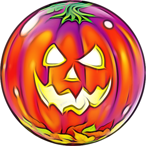 Transparent Orange Calabaza Pumpkin for Halloween
