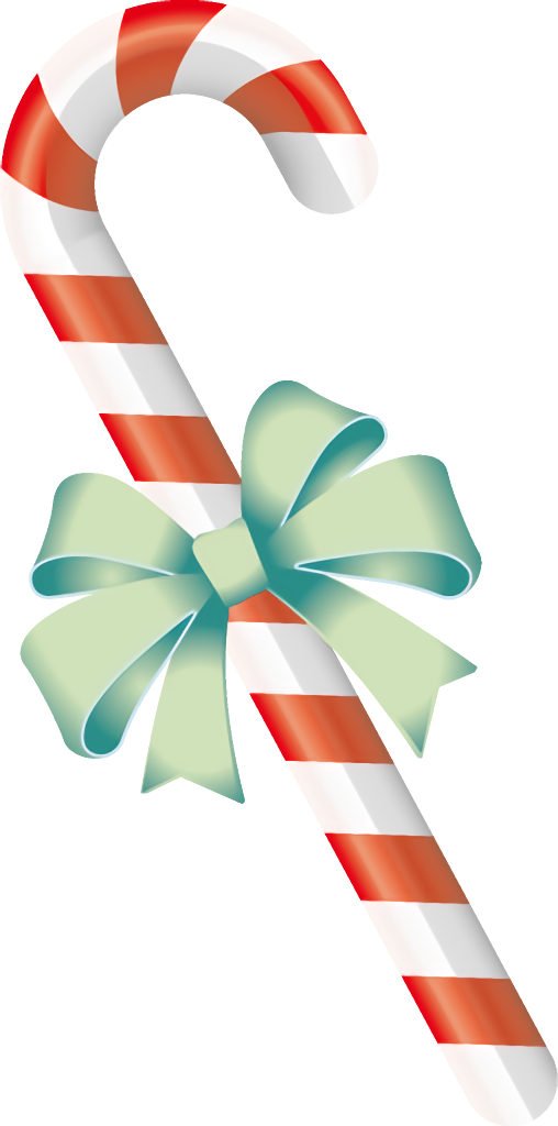 Transparent christmas Green Ribbon Line for candy cane for Christmas