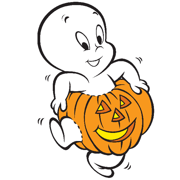 Transparent Casper Halloween Ghost Emotion Text for Halloween