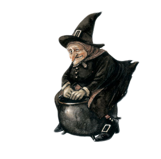 Transparent Hag Crone Witchcraft Figurine for Halloween