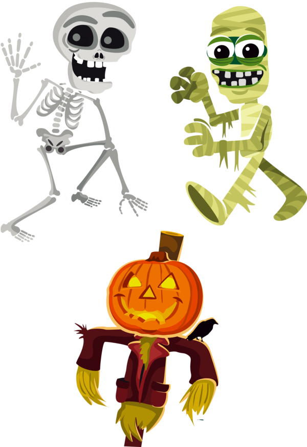 Transparent Halloween Animation Pumpkin Food Line for Halloween