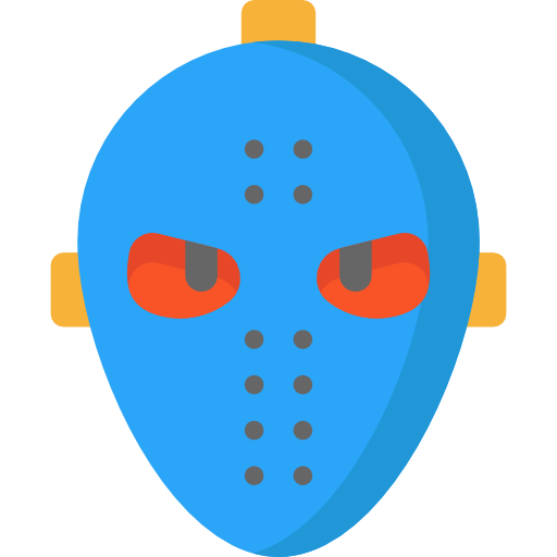 Transparent Mask Horror Icon Scream Blue Head for Halloween