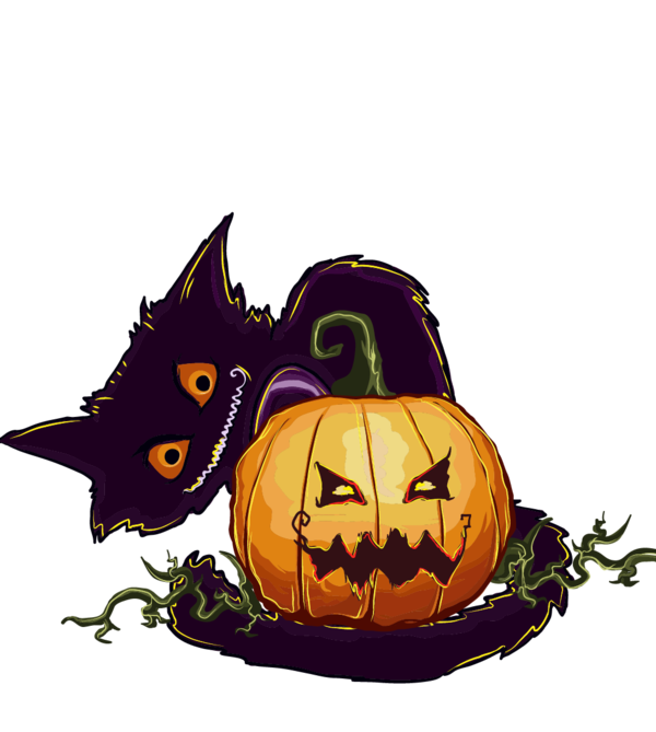 Transparent Halloween Pumpkin Sticker Calabaza for Halloween