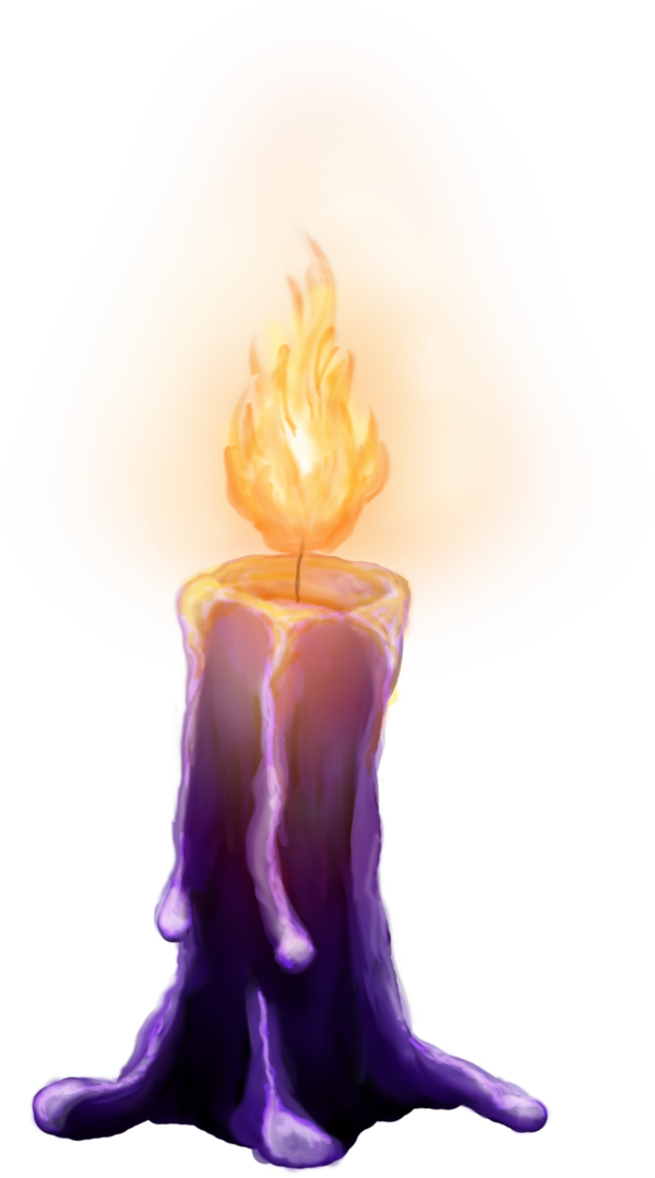 Transparent Purple Candle for Halloween